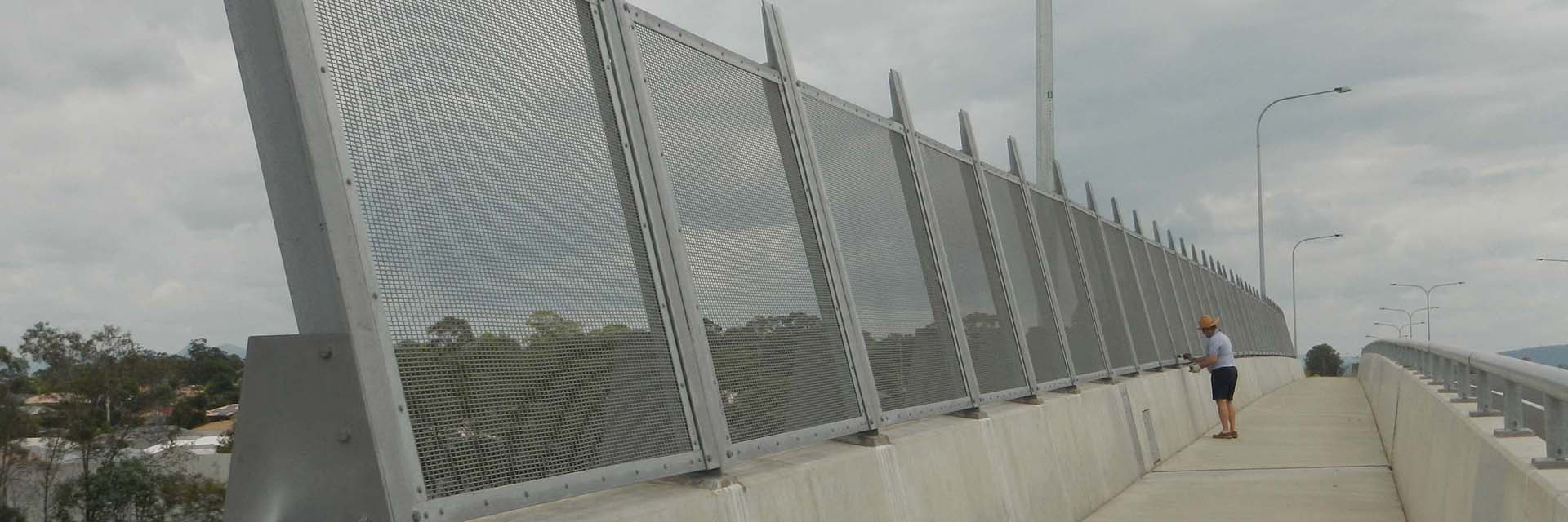 Steel Anti-Throw Screens, Bike Safety Rail, Lampstand Brackets, bearing Restraint angles & Plates – Plantation Rd Bridge, Dakabin.